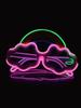Wireless EL luminous glasses LED disco pixel sunglasses KTV bar concert flash atmosphere online celebrity party