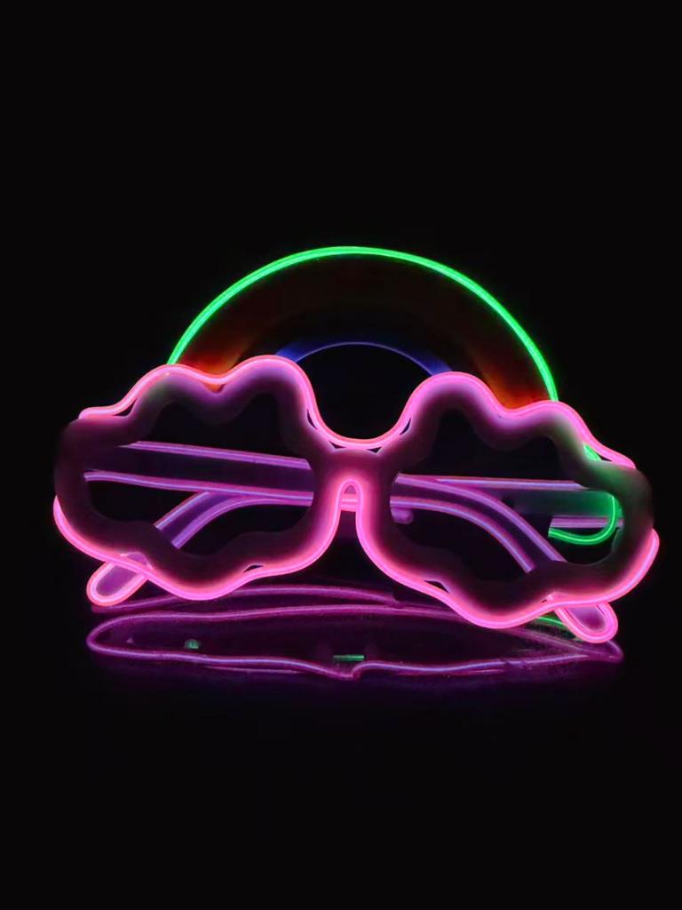 Wireless EL luminous glasses LED disco pixel sunglasses KTV bar concert flash atmosphere online celebrity party