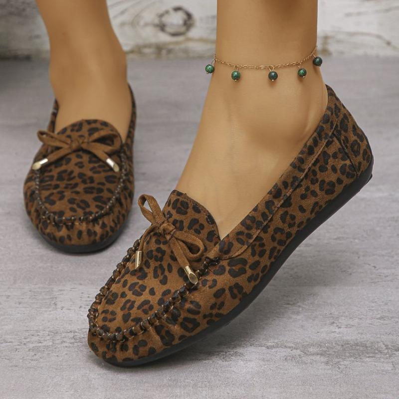 Mode Damenmode runde Zehenpartie Leopard Frühling & Sommer rutschfest flache Slipper Dame lässig