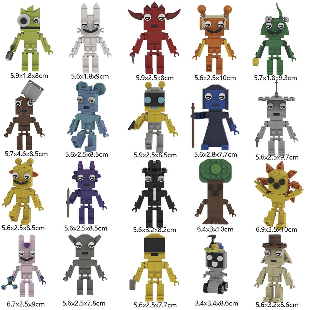 Set di blocchi da costruzione Sprunki Oren,Raddy,Clukr,Fun Bot,Vineria,Grigio,Brud,Garnold OWAKCX,Cielo,Sig.. Giocattoli Modello Sole Regali per Bambini