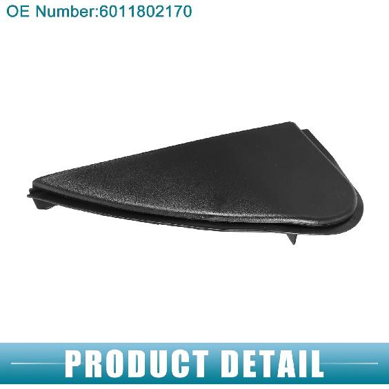 Front Left Door Mirror Corner Mudguard Triangle Cover No.6011802170 for Toyota Corolla 2014-2016 Plastic Black