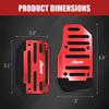 2PCS Car Non-Slip Aluminum Alloy Pedal Pads, Anti Skid Car Brake Pedal, Accelerator Pedal Pad Cover Foot Pedal Pads Kit, Nonslip Car Pedal Pads Auto