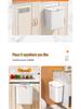 Large Wall-Mounted Kitchen Trash Bin with Sliding Lid for Food Waste