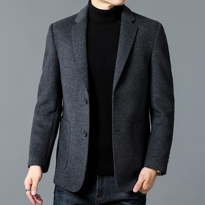 Cappotto di Lana da Uomo Autunno e Inverno Business Casual di Alta Gamma Cappotto Corto di Lana