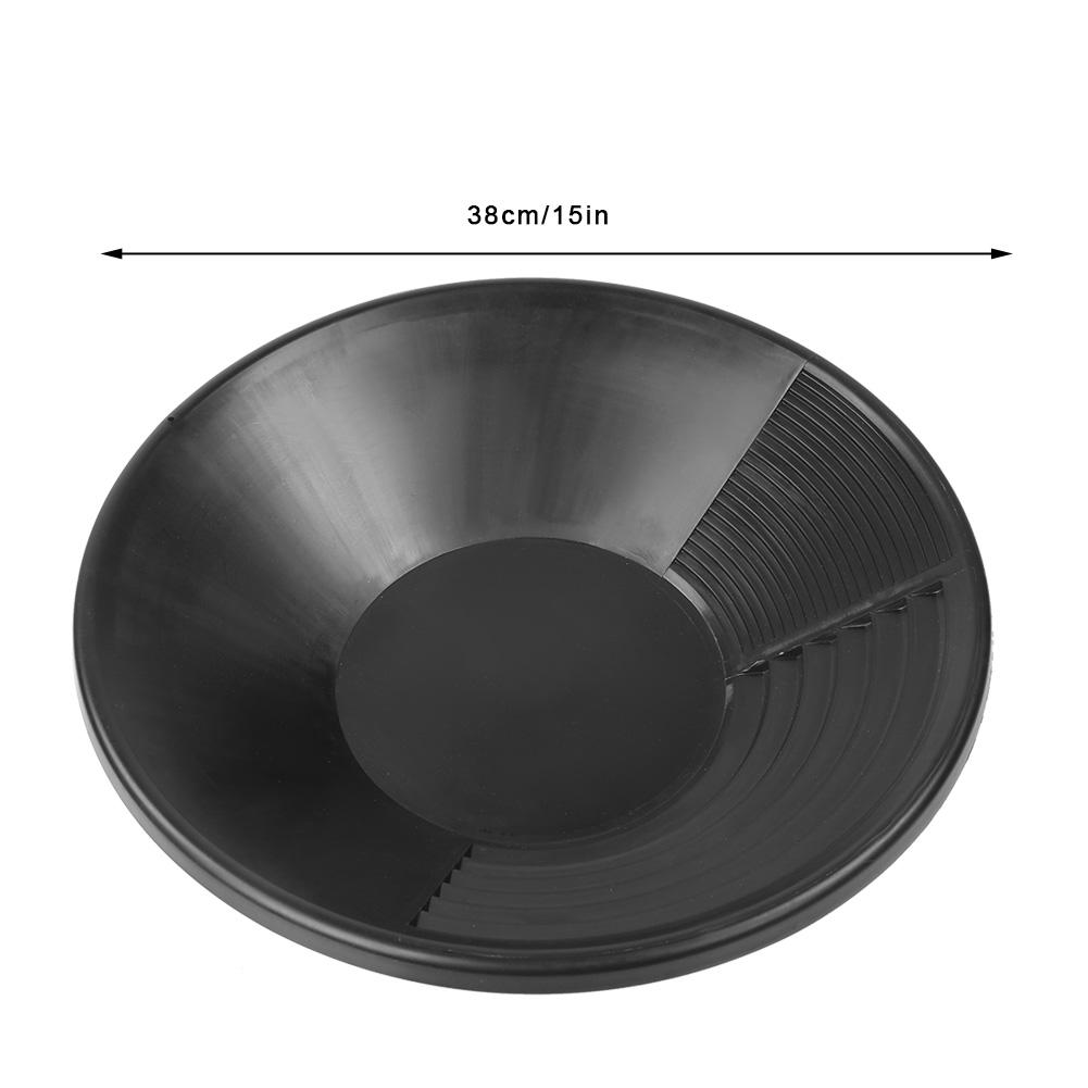 Multifuction Black Plastic Gold Mining Pan Rushing Sifting Classifying Gold Tool