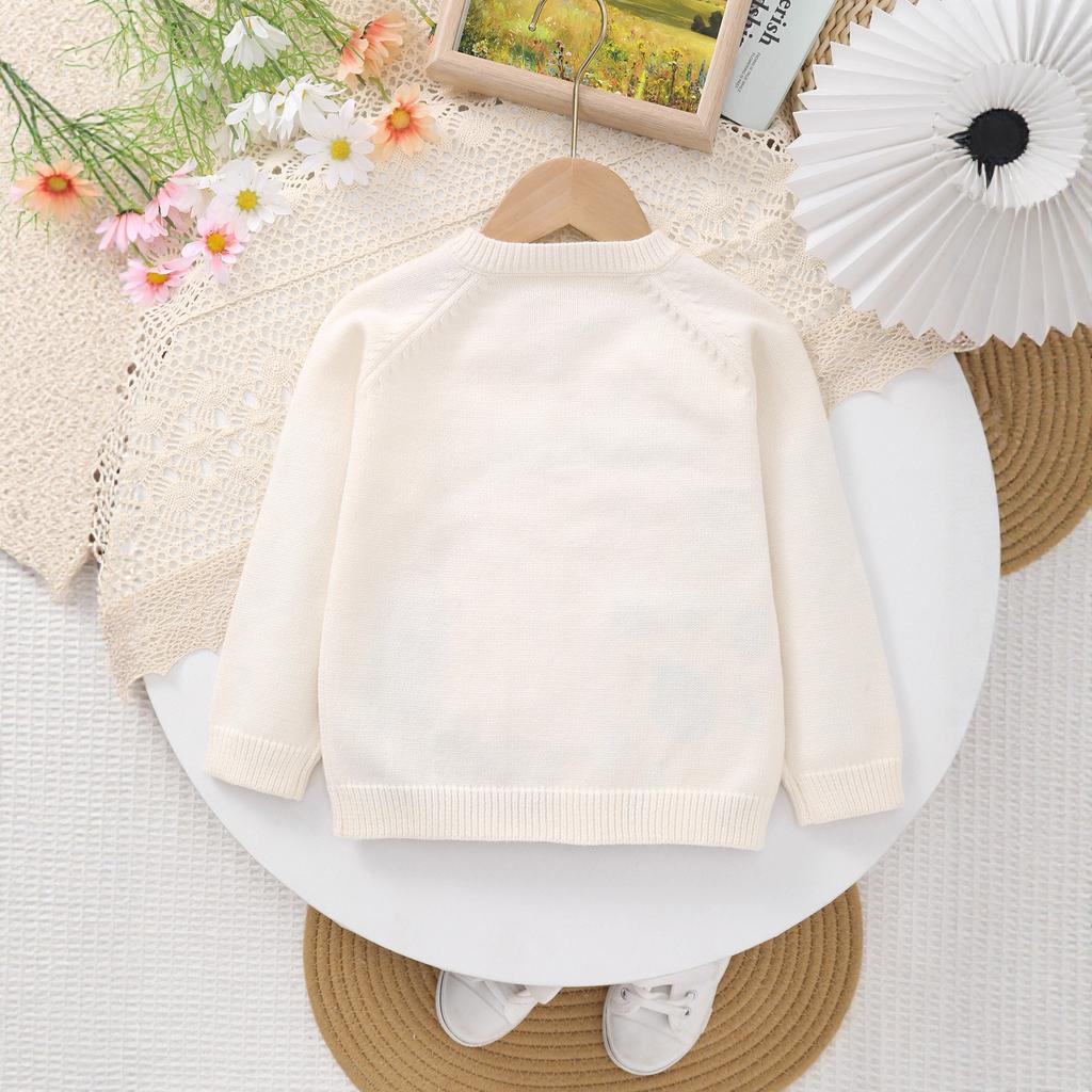 2026 Hot-selling Baby Spring and Autumn Casual Shirts, Children's Baby Round Neck Long-sleeved Cute Little Flower Sweaters