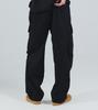 Beoteunseoul Balloon Fit Keyring Cargo Cotton Washed String Elastic Pants [Black]
