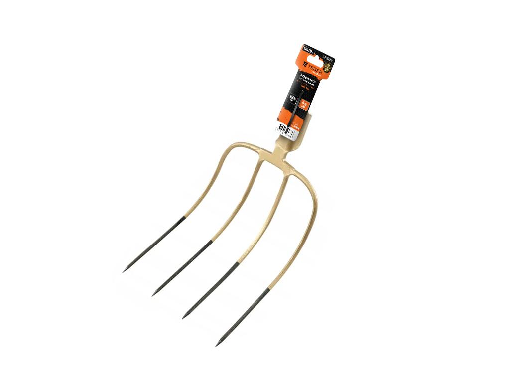 Farm Fork 4-Tine, Unhandled, Forged, Teger