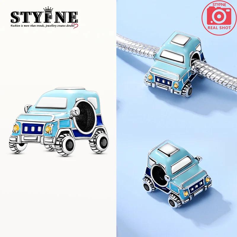 

Authentic Original Charm Bead Components Copper Metal Cool Blue Off-road Vehicle Bead Components Compatible With Charm Bead Components Plata