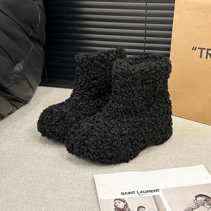 Women's Soft Elastic Winter Warm Cold Padded Snow Boots Thick Bottom Non-slip Wear Outdoor Leisure Sports Plush Cotton Boots