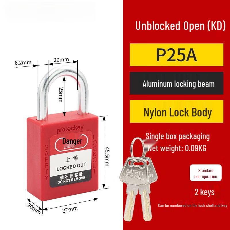 WBD Industrial Safety LOTO Lockout Tagout Padlock