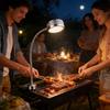 Magnetische wiederaufladbare BBQ-Leuchte mit 7 hellen LEDs, flexiblem Schlauch und 1200mAh Akku für Grillen, Camping und Angeln