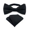 [FANGXI] Fliege und Einstecktuch 2-teiliges Set - Formelle Herren-Business-Kleidung für Zeremonien, Hochzeiten, Beerdigungen, Abschlussfeiern usw.. - Einfach anzuziehen