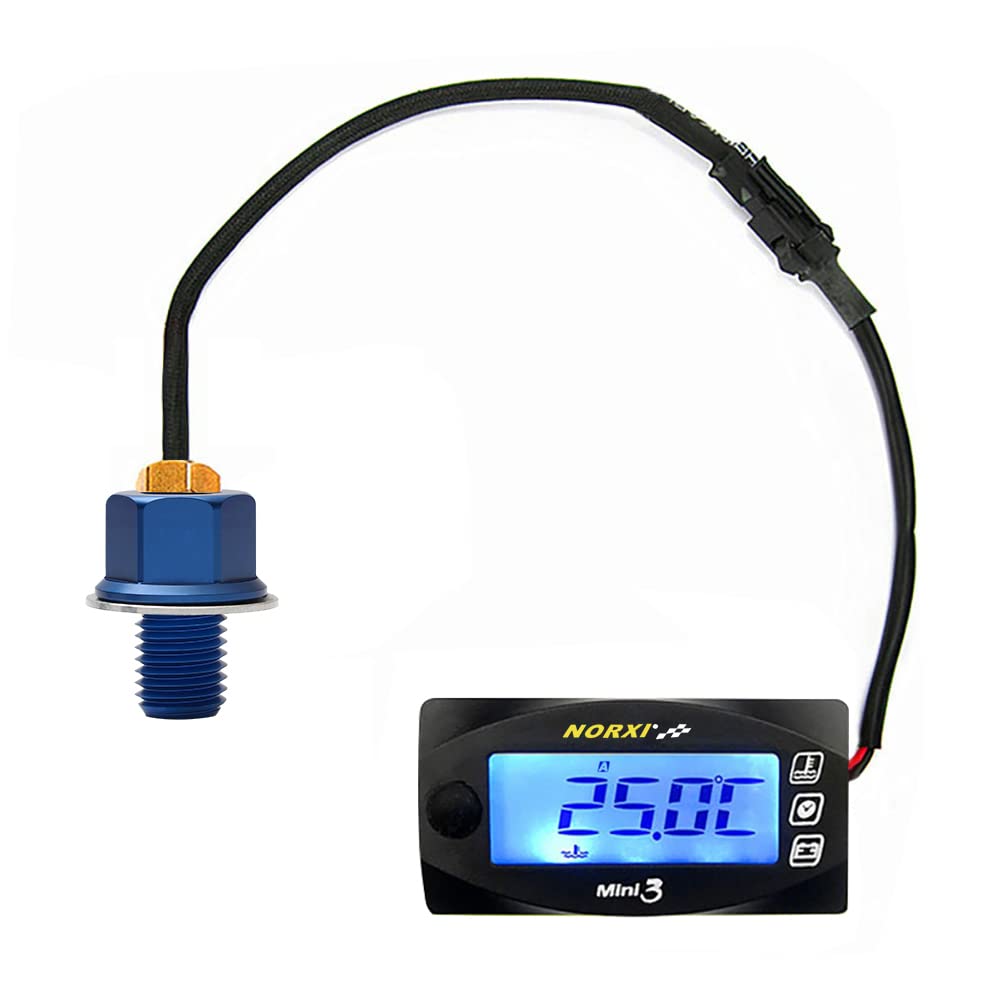 

NORXI Многофункциональный цифровой прибор для мотоцикла 3 в 1, Мини 3 (3 Дисплея Температура/Напряжение/Часы