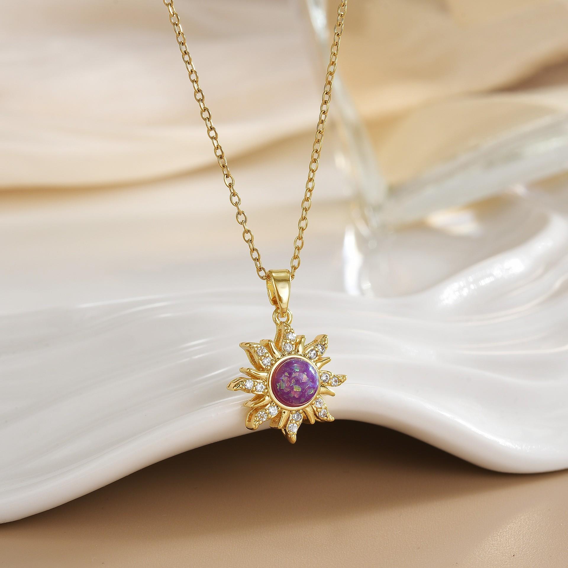 Rapunzel Sonnenkette, Sonne und Mond, Kupfer Gold Plated, Brautschmuck, Edelstahlkette, Geschenk für Sie, Prinzessinnen-Choker 45cm beige