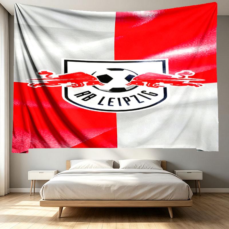RB Leipzig Print Tapestry - Portable Wall Decor Cloth, for Home, Dorm, Travel, Bedroom, Living Room - Ideal Birthday Housewarming Gift