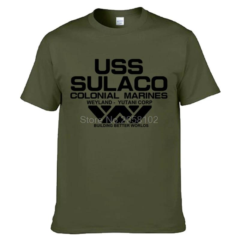 Fashion Uscss Tshirt Alien Uss Sulaco Colonial Marines Aliens Off World Short Sleeve Tshirt Unisex Cotton O Neck Tees