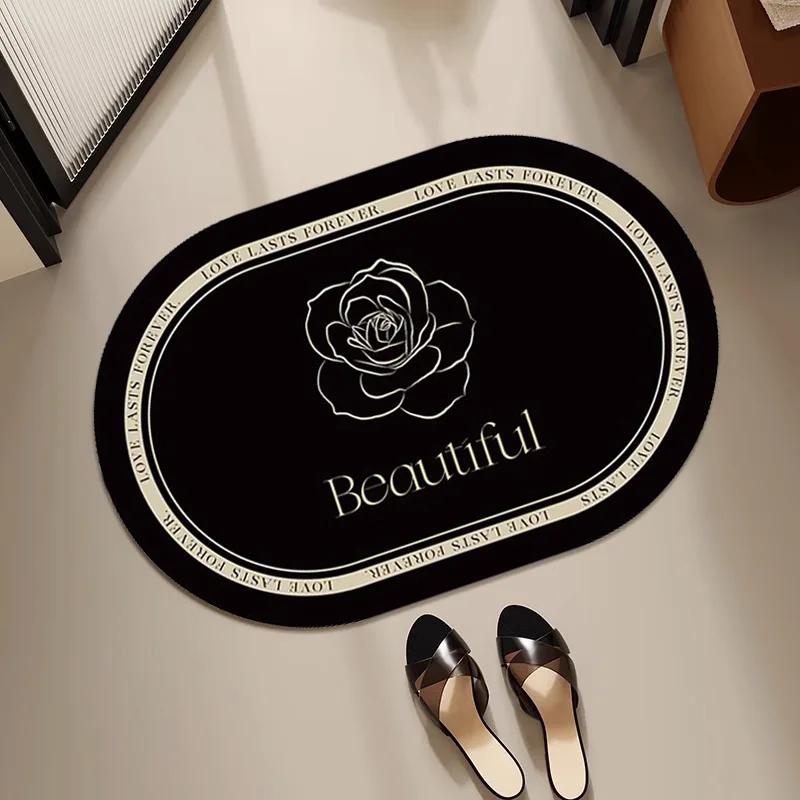 Mata podłogowa do łazienki z ziemi okrzemkowej, chłonna i szybkoschnąca do toalety, antypoślizgowa i zapobiegająca upadkom do wanny, mata podłogowa przed drzwiami do toalety