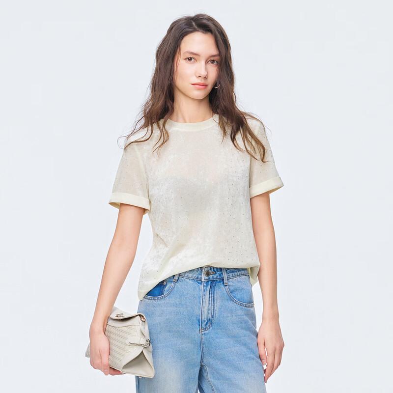 Women's Loose Fit Embellished Short Sleeve T-Shirt
