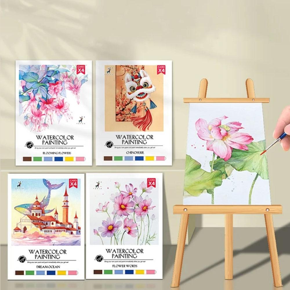Watercolor Coloring Notebook, Drawing Paper, Coloring Drawing Notebook, DIY Decompression Drawing Notebook