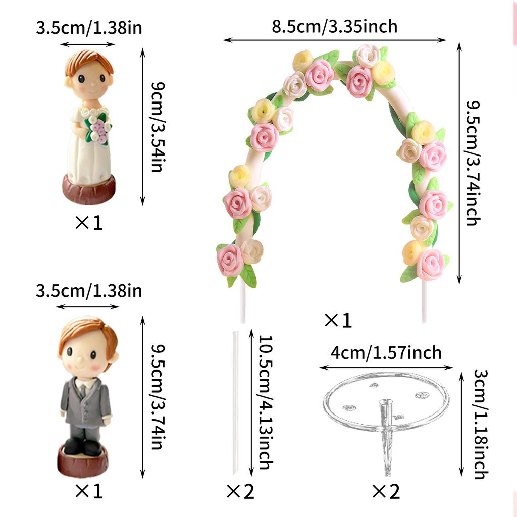 Love Wedding Cake Toppers Romantic Bride Groom Love Cake Topper Figurines for Engagement Wedding Anniversary Decorations Gifts