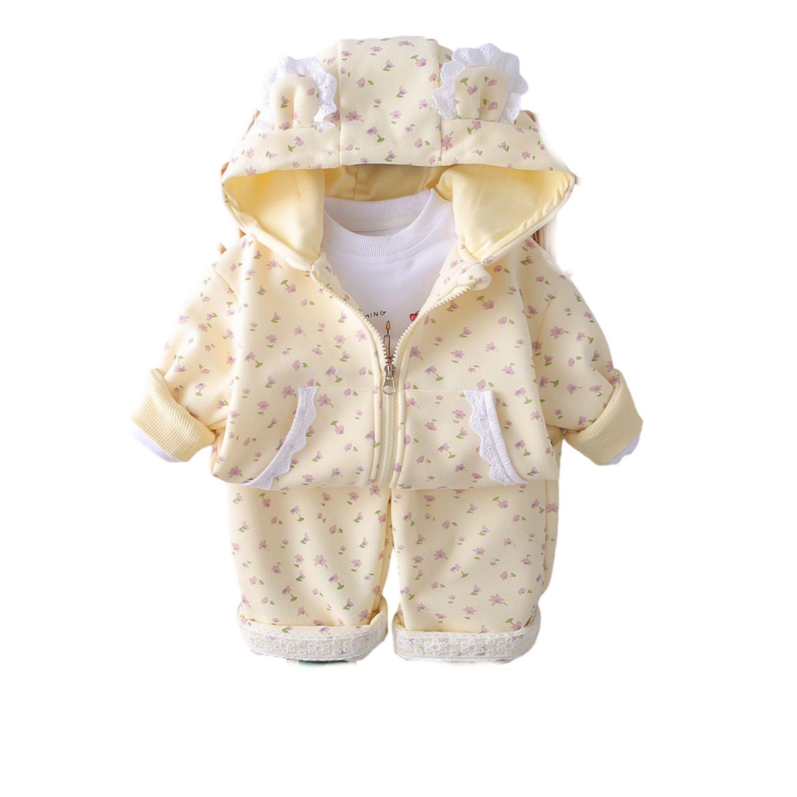 

Детский повседневный комплект с длинным рукавом, удобные наряды для повседневной носки 80 жёлтый