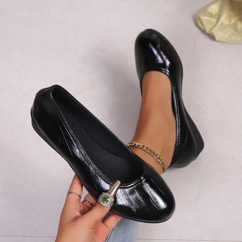 Fashion 2025Women Flats Ballet  Round Toe Shallow Mouth Loafers  for  Comfortable Driving  Jane Shoes