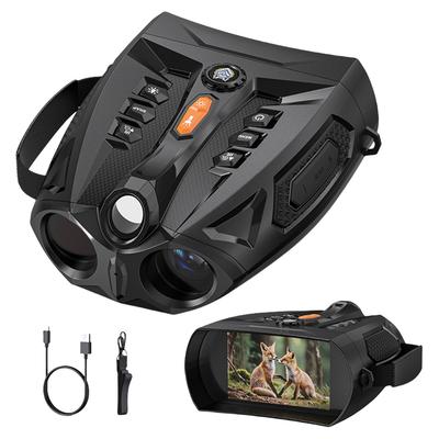 4K Infrared Night Visions Binoculars 10X Digital Zoom Outdoor HD Telescope Camera 5000mAh Rechargeable Hunting Camera for Adults