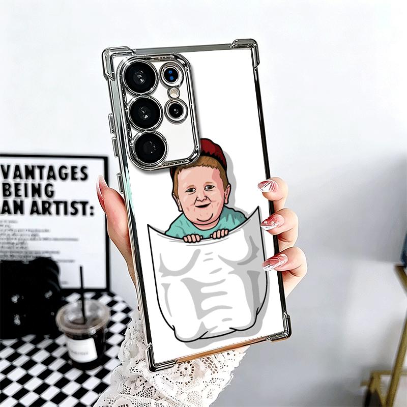 Funny Babaite Hasbulla Plating Phone Case For Samsung Galaxy S24 S25 FE S26 Edge S23 Ultra S22 S21 Plus S20 Anti-Fall Airabag Co