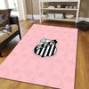 Santos FC2 Flannel Pattern Square Carpet,Area Rug,Carpet Rug for Living Room Bedroom Sofa Playroom Decor,Non-slip Floor Mat