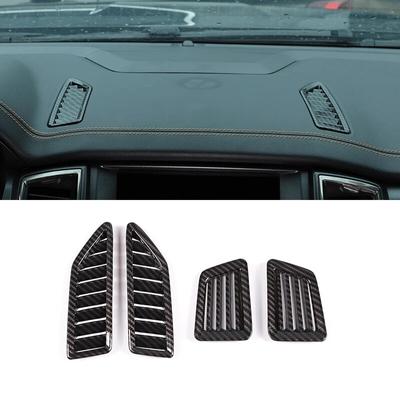 4 stuks/Set Auto Dashboard Airconditioning Ventilatierooster Frame Cover Trim Geschikt Voor Ford Ranger Wildtrak 2015- Auto Interieur Accessoires