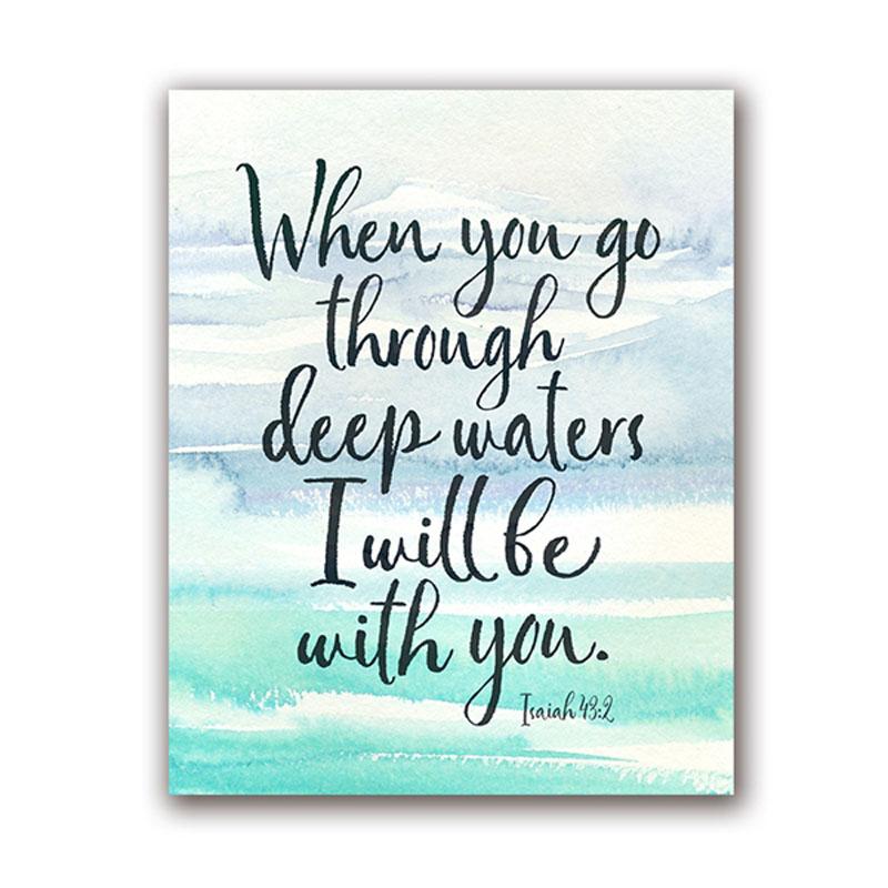 

Библейский стих с цитатой, акварель, океан, скандинавские слова, настенное искусство, холст, живопись, постеры, фотографии, домашний декор, украшения для гостиной 21*30cm