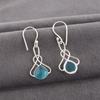 Blue Cat's Eye Gemstone Earrings, 925 Sterling Silver Earrings Jewelry, Handmade Jewelry Earrings, Balancing Jewelry Gift For Women