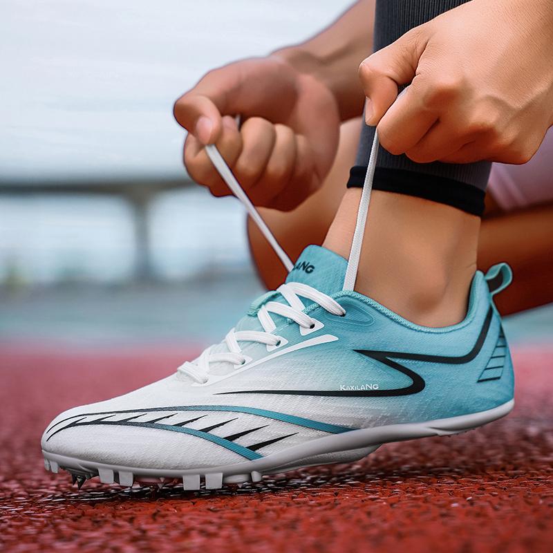Men Sprint Shoes Professional Running Athletic Long Jump Light weight Track Spike Soft Field Non Slip Nails Race Racing Match