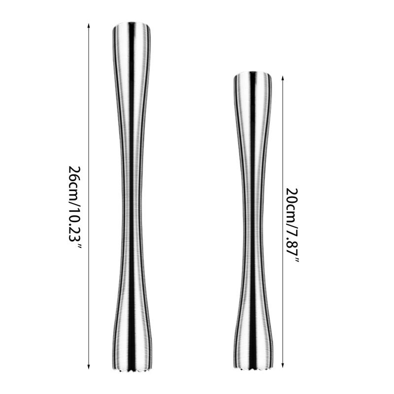 Fruit Crusher Stainless Steel Cocktail Muddler Drink Muddler Professional Bartender Tool for Old Fashioned & Cocktail
