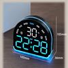 Nordic LED Display Electronic Alarm Clock Creative Ambient Light Multi-functional Decorative Table Clock Bedroom Wake-up Watch