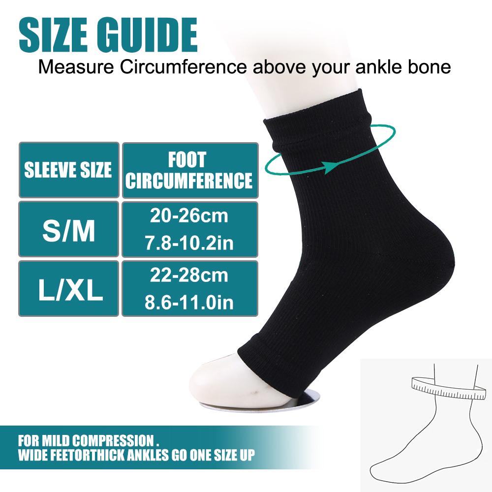 1Pair Soothe Socks Neuropathy Pain Relief Ankle Brace Compression Sleeve Support For Arch Comfort