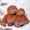 Geschenk für Tierliebhaber Plüsch Gorilla Puppe Realistisches Stofftier Kinder Weich Flauschig Entzückendes Plüschtier Orang-Utan mit Dickem Langem Fell Heimdeko