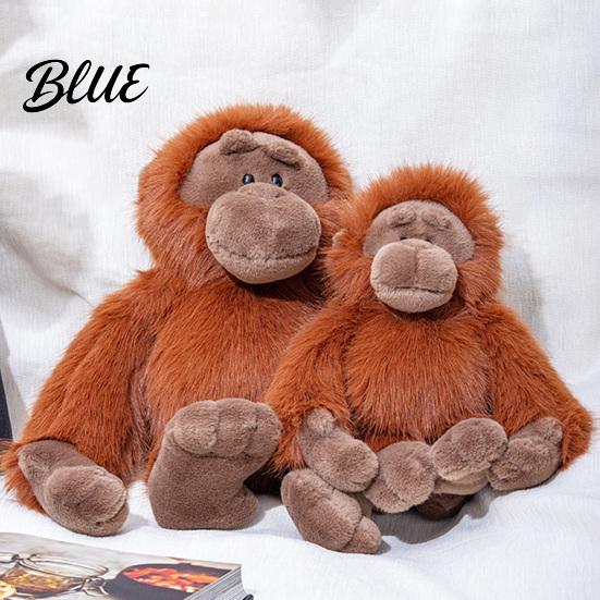 Geschenk für Tierliebhaber Plüsch Gorilla Puppe Realistisches Stofftier Kinder Weich Flauschig Entzückendes Plüschtier Orang-Utan mit Dickem Langem Fell Heimdeko