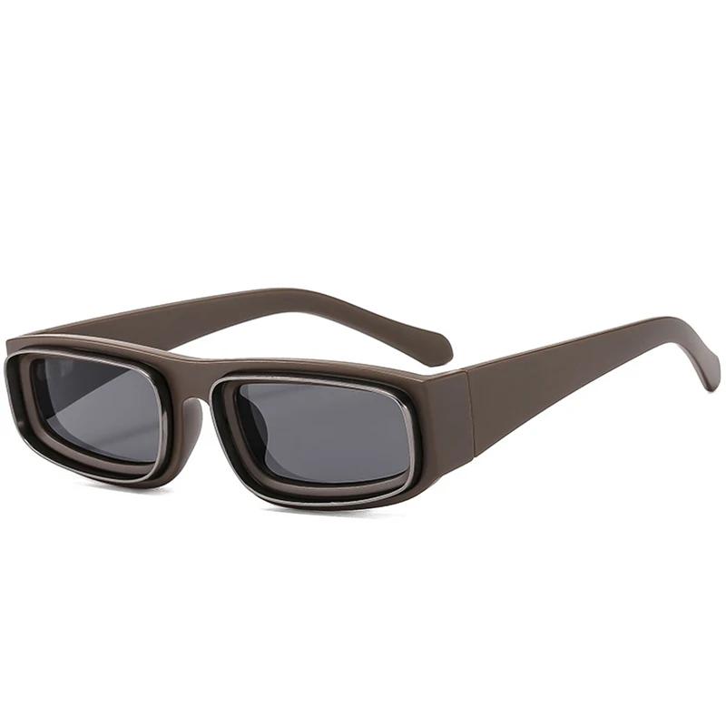 

Fashion Rectangle Sunglasses for Women Vintage Yellow Orange Eyewear Men Shades UV400 Lentes De Sol Mujer