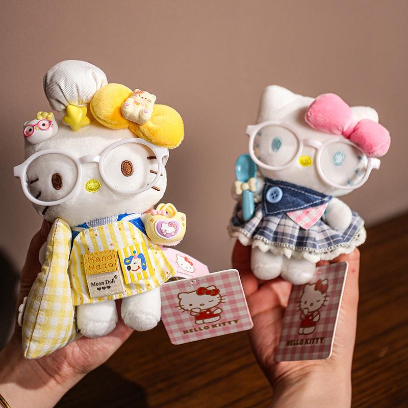 Hellokitty Plush Toys 15Cm Kitty Cat Stuffed Pendant Keychain Kawaii Toys Hobbies Collection Decor Toys Adorably Birthday Gifts