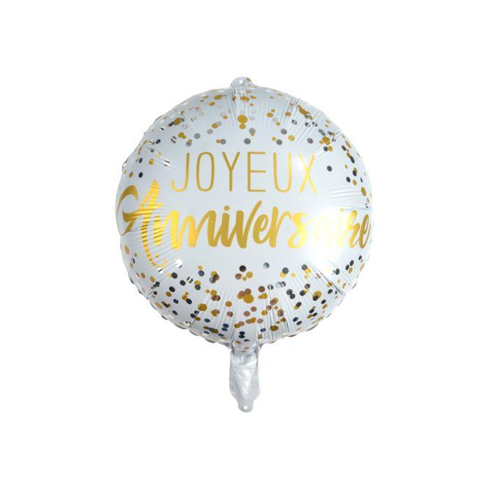 Ballon Gonflable Joyeux Anniversaire Confettis