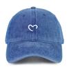 One Women Baseball Cap Love Heart Embroidery Vintage Washed Baseball Cap for Outdoor Activity Urban Wear Dad Hat