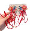 Ancient Style Flower Tassel Hanfu Hair Clips for Women and Girls - Princess Double Clips