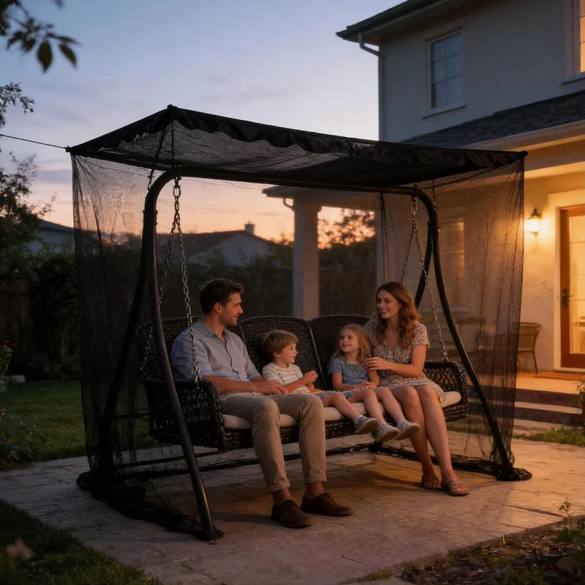 Mosquito net  Portable Swing cover With zipper waterproof   canopy Foldable Polyester mesh for swing chairs hammocks Pavilion