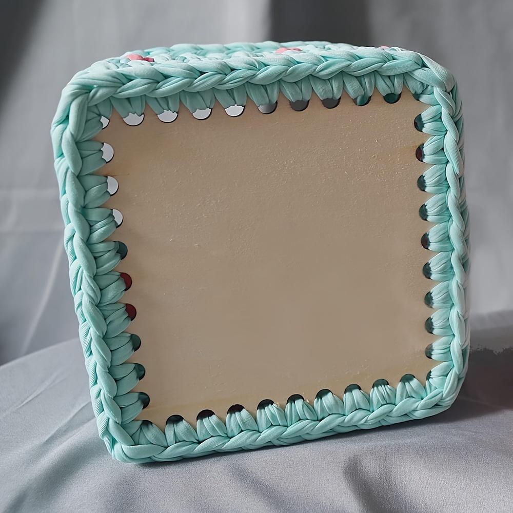 4pcs Wooden Basket Bottom for Knitting Crochet Basket Bag Square Shape Blank Wood Crafts Base for DIY Weaving