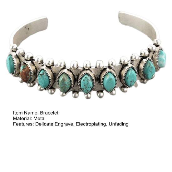 Women Bracelet Delicate Engrave Electroplating Unfading Opening Aesthetic Decorate Personality Bohemian Open Bangle Bracelet
