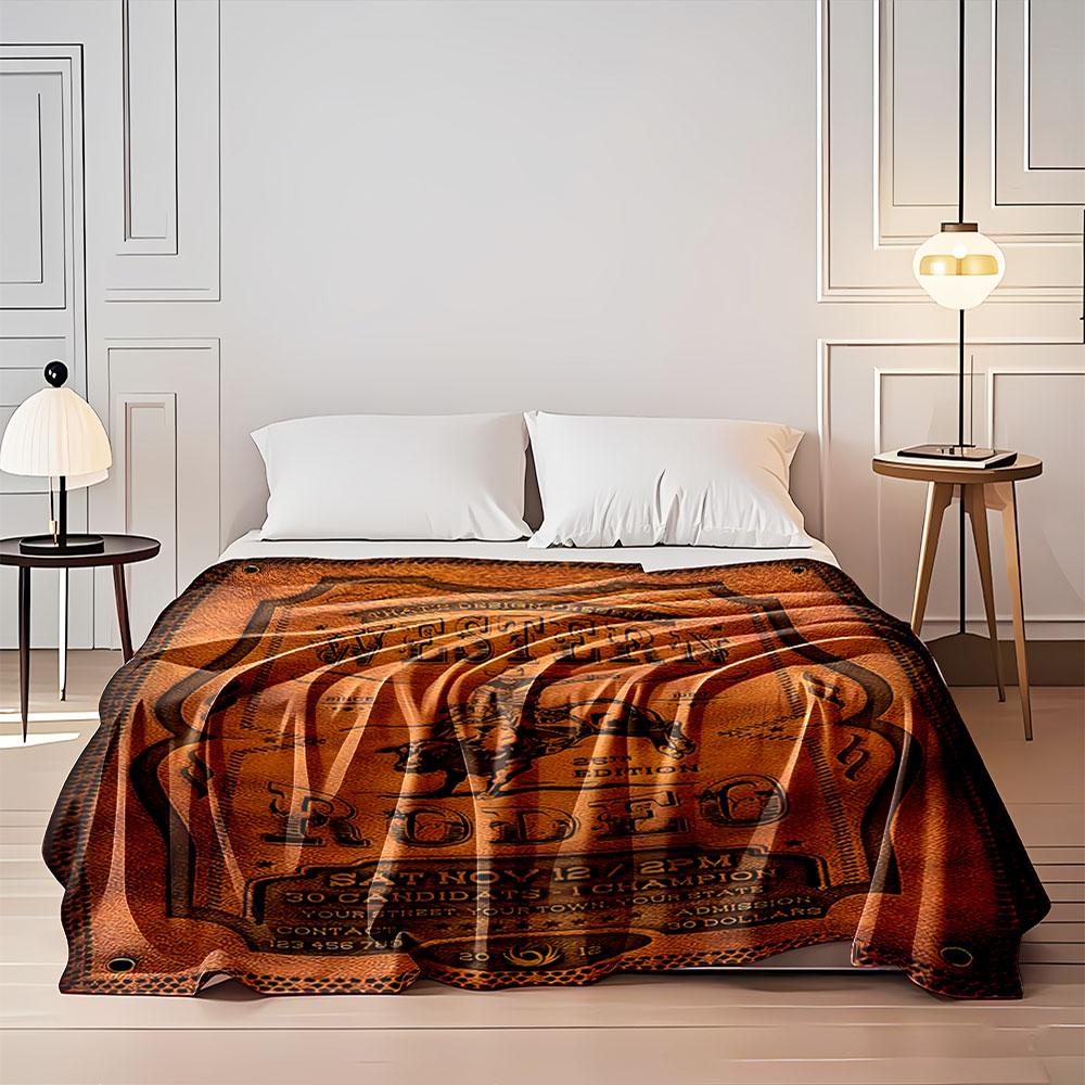 Western Rodeo Blanket Design for all seasons blanket lunch break throw gift