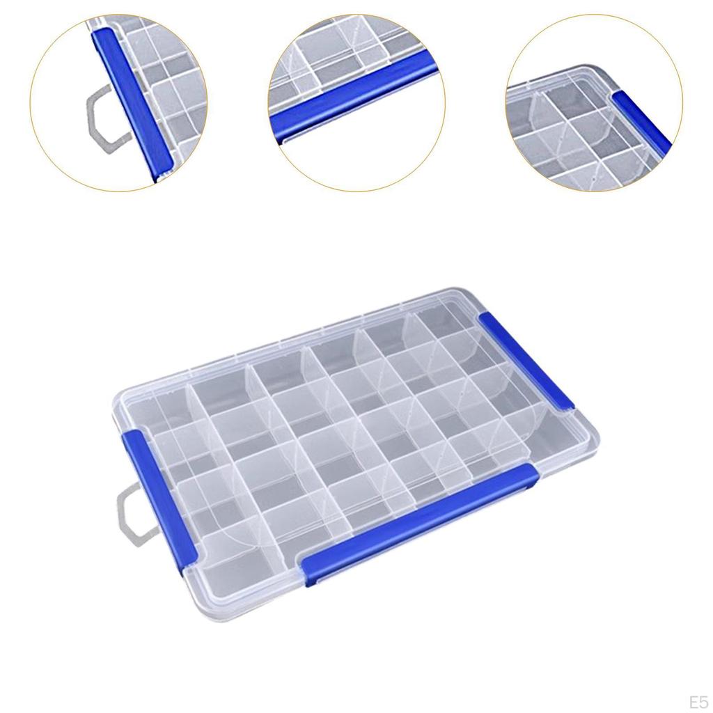 Clear Organizer Box Bead Empty Jewelry Storage Tackle for Crafts Art DIY Nail