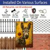 2D Flat, Vintage Metal Donkey Sign, Cute Donkey and Sunflower Patterns, 8x12 Inch, Durable Aluminum Material, Indoor/Outdoor Decorative Hanging Plate